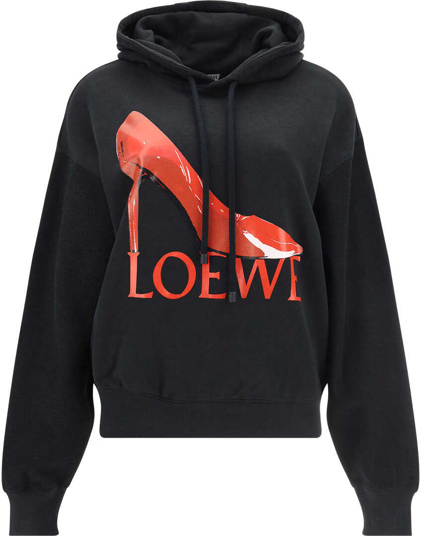 Loewe Pump Hoodie BLACK/RED