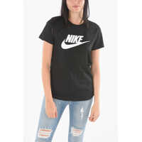 Tricouri Crew Neck Printed Logo Cotton T-Shirt Femei