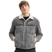 Jachete Vintage Fit Sherpa Trucker Jacket Barbati