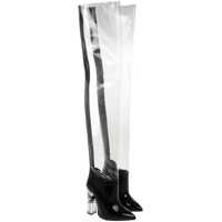 Cizme lungi Pvc And Polished Leather Inna Thigh Boots With Sculptural He Femei