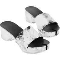 Saboti Mm22 6,5Cm Painted Effect Leather Tabi Mules Femei
