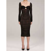 Rochii elegante Mesh Midi Dress Femei