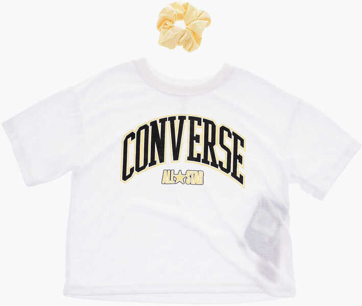 Tricouri Converse All Star Chuck Taylor Scrunchie And Crop T-Shirt Set Black & White Baieti (BM 9297818) 2