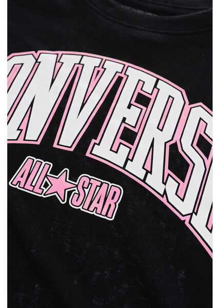 Tricouri Converse All Star Chuck Taylor Scrunchie And Crop T-Shirt Set Black Baieti (BM 9298574) 3