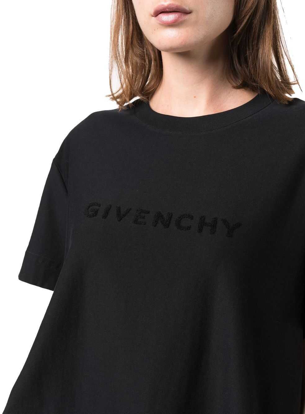 Tricouri Givenchy Cotton T-Shirt BLACK Femei (BM 9298854) 4