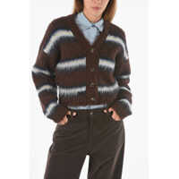 Cardigane Striped Motif Crop Cardigan Femei