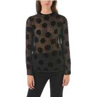 Bluze Floral Patterned Mesh Silk Blend Top Femei