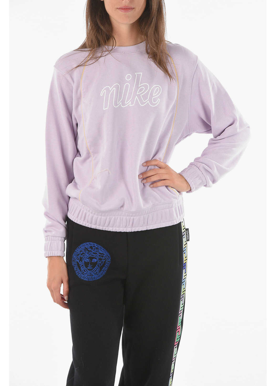 Nike Crew-Neck Sweatshirt With Logo-Print Violet image2