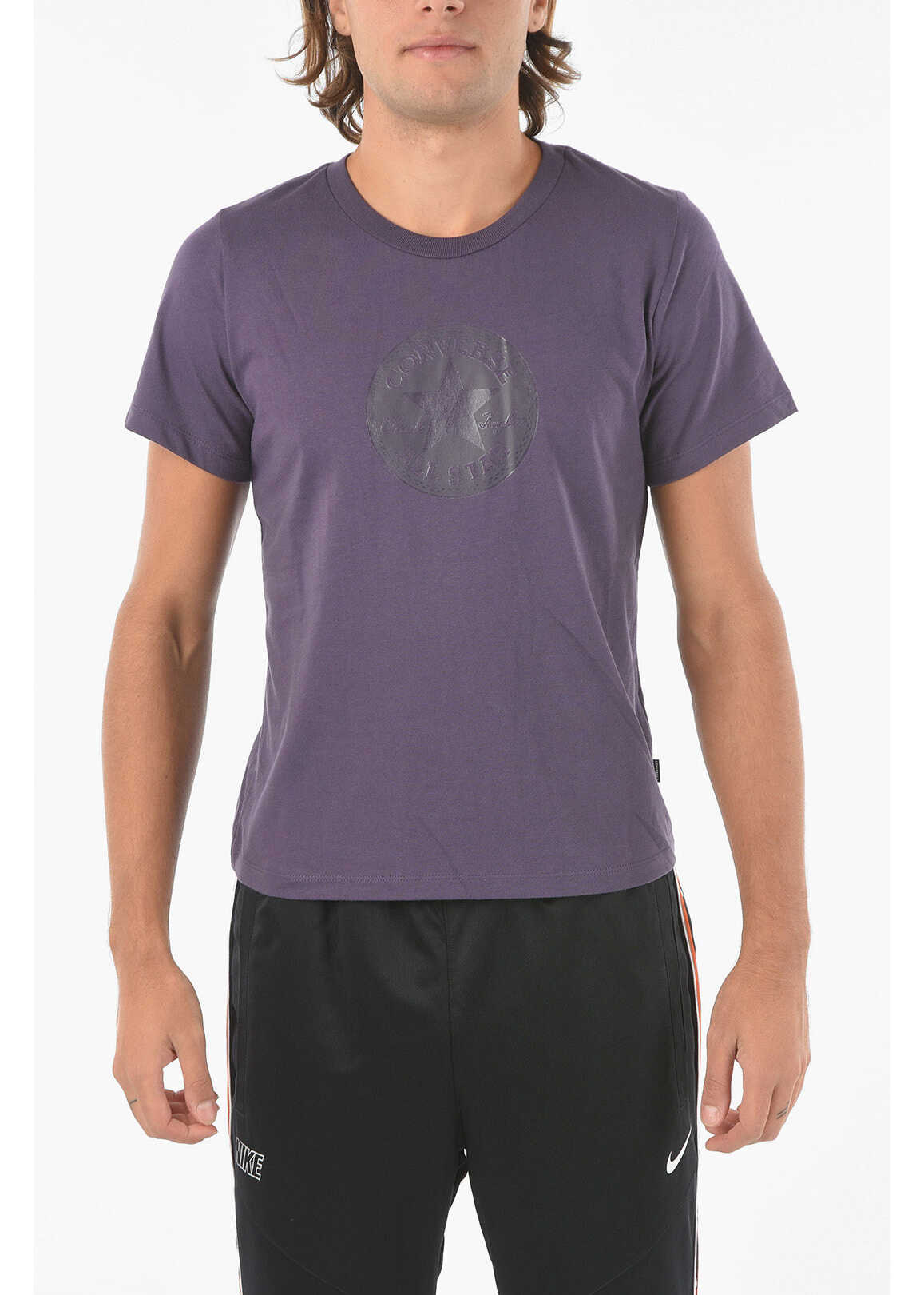 Converse All Star Chuck Taylor Logo-Printed T-Shirt Violet