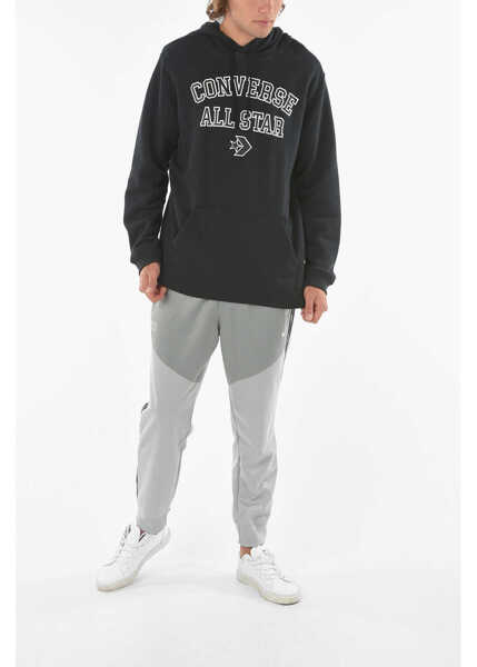 Bluze de trening Converse All Star Logo Printed Standard Fit Hoodie Black Barbati (BM 9304943) 4