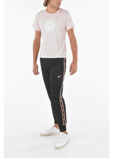 Tricouri Converse All Star Chuck Taylor Front Printed Crew-Neck T-Shirt Pink Barbati (BM 9304946) 4