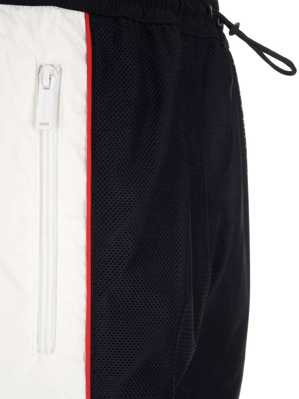 Pantaloni casual DSQUARED2 Contrasting Side Band Track Pants Black Barbati (BM 9305066) 3