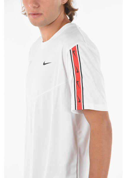 Tricouri Nike Logo Printed Solid Color Crew-Neck T-Shirt White Barbati (BM 9305129) 3