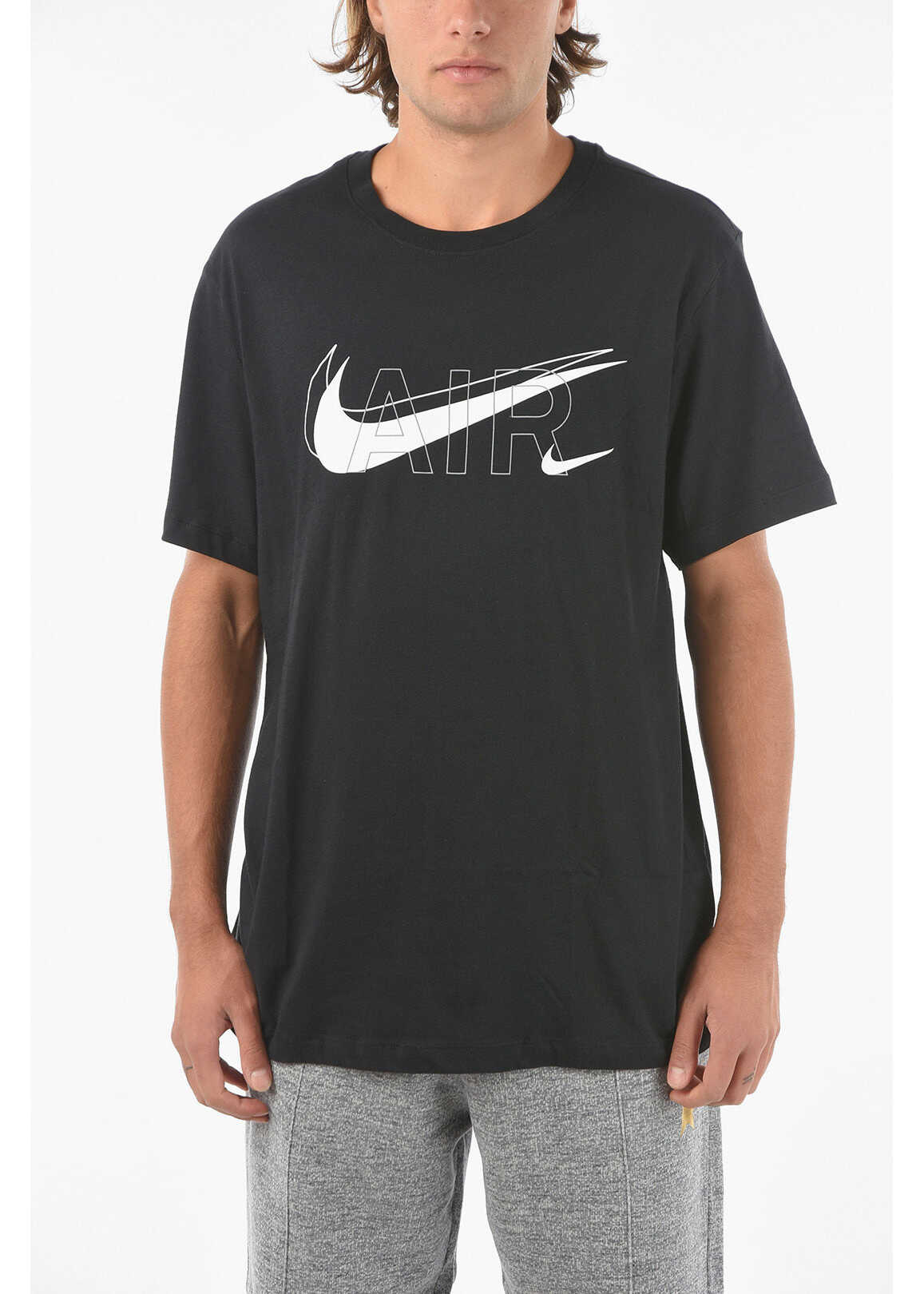 Nike Front Printed Crew-Neck T-Shirt Black image1