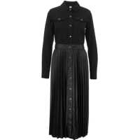Rochii de zi Dress with pleated faux leather skirt Femei