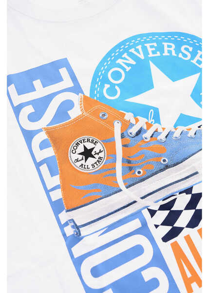 Tricouri Converse All Star Chuck Taylor Printed Crew-Neck T-Shirt White Baieti (BM 9307784) 2