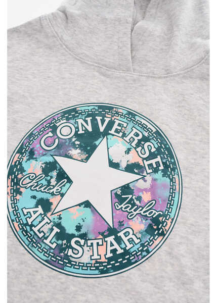 Bluze de trening Converse All Star Chuck Taylor Maxi Logo Printed Hoodie Gray Baieti (BM 9307790) 2