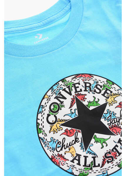 Tricouri Converse All Star Chuck Taylor Front Printed Crew-Neck T-Shirt Light Blue Baieti (BM 9307823) 2