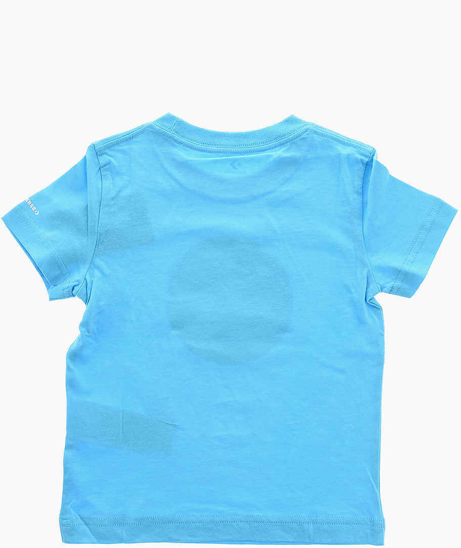 Tricouri Converse All Star Chuck Taylor Front Printed Crew-Neck T-Shirt Light Blue Baieti (BM 9307823) 3