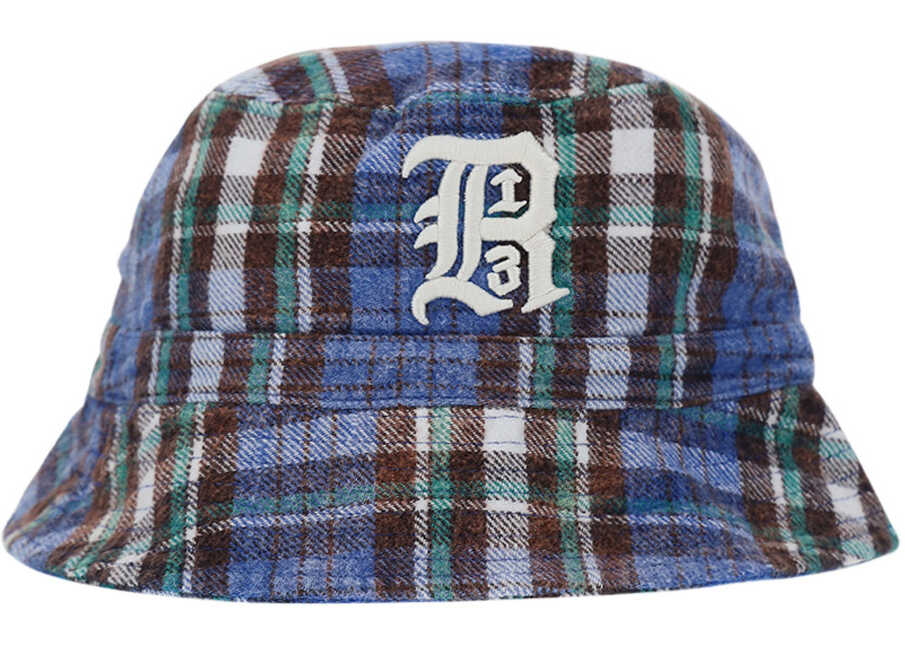 R13 Bucket Hat BLUE/GREEN PLAID