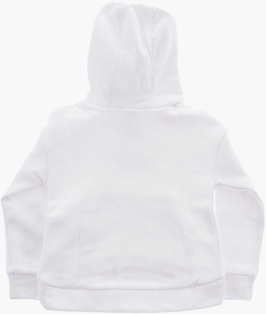Hanorace Nike Solid Color Brushed Cotton Sweatshirt With Maxi Patch Pocket White Baieti (BM 9308729) 3
