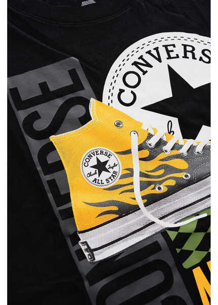 Tricouri Converse All Star Chuck Taylor Printed T-Shirt Black Baieti (BM 9308732) 2