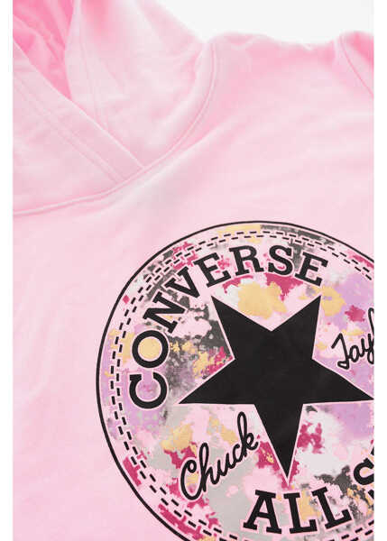 Bluze de trening Converse All Star Chuck Taylor Logo Printed Hoodie Pink Baieti (BM 9308744) 2