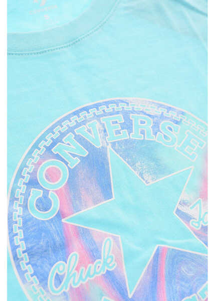 Tricouri Converse All Star Chuck Taylor Logo Printed Crew-Neck T-Shirt Light Blue Baieti (BM 9308753) 2