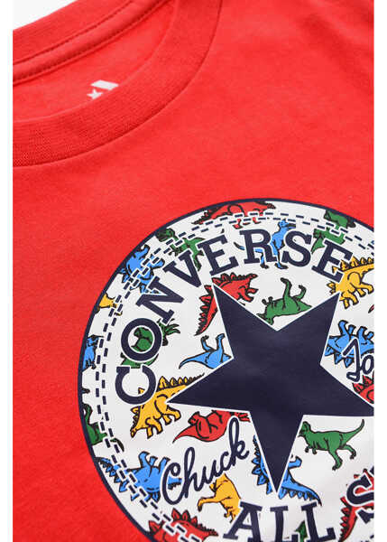 Tricouri Converse All Star Chuck Taylor Front Printed Solid Color T-Shirt Red Baieti (BM 9308756) 2