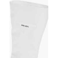 Botine Prada Dama - Botine Prada Tech Faux Leather Ankle Boots With Statement Sole And Emboss White Femei (BM 9311063) - B-mall.ro