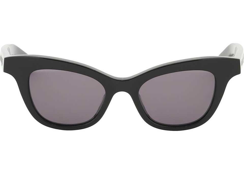 Alexander McQueen Angled Sunglasses BLACK BLACK SMOKE image0