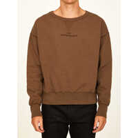 Hanorace Brown Cotton Sweatshirt Barbati