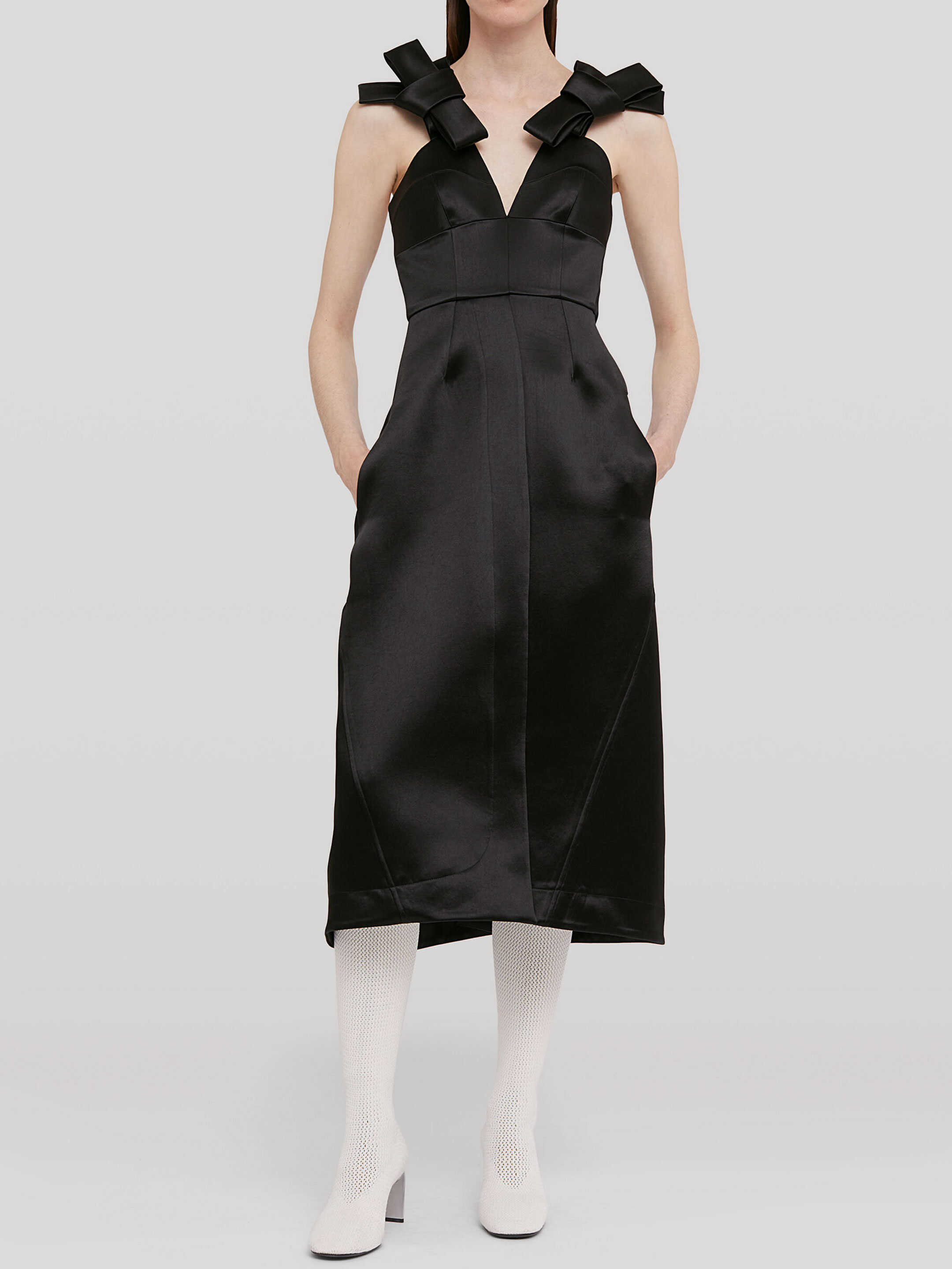 Jil Sander Satin Dress BLACK