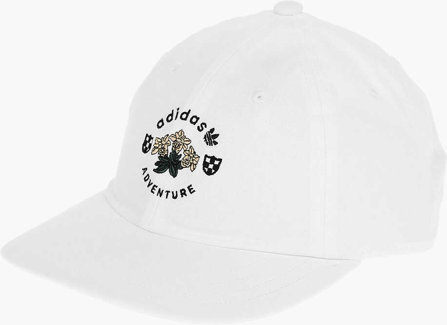 adidas Front Embroidered Adventure Vint Cotton Cap White