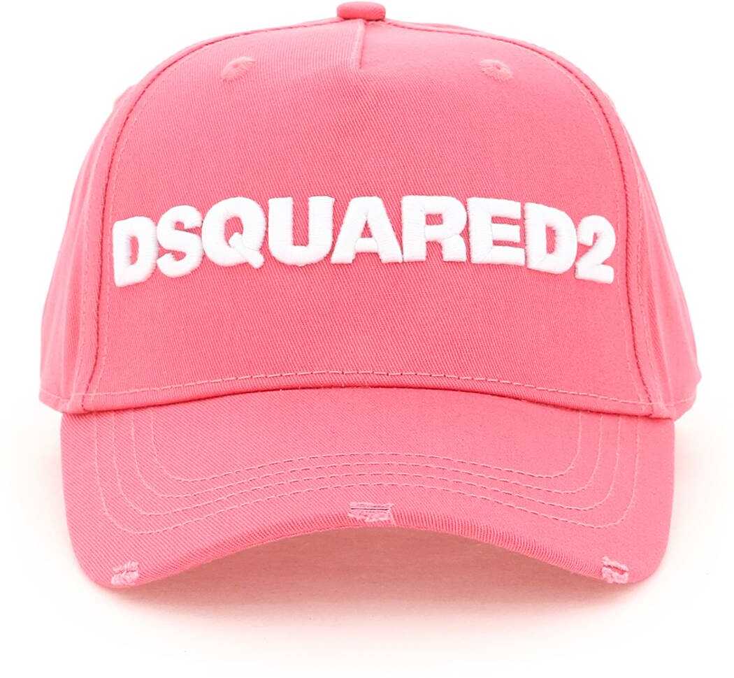 DSQUARED2 Baseball Cap With Logo ROSA SCURO BIANCO