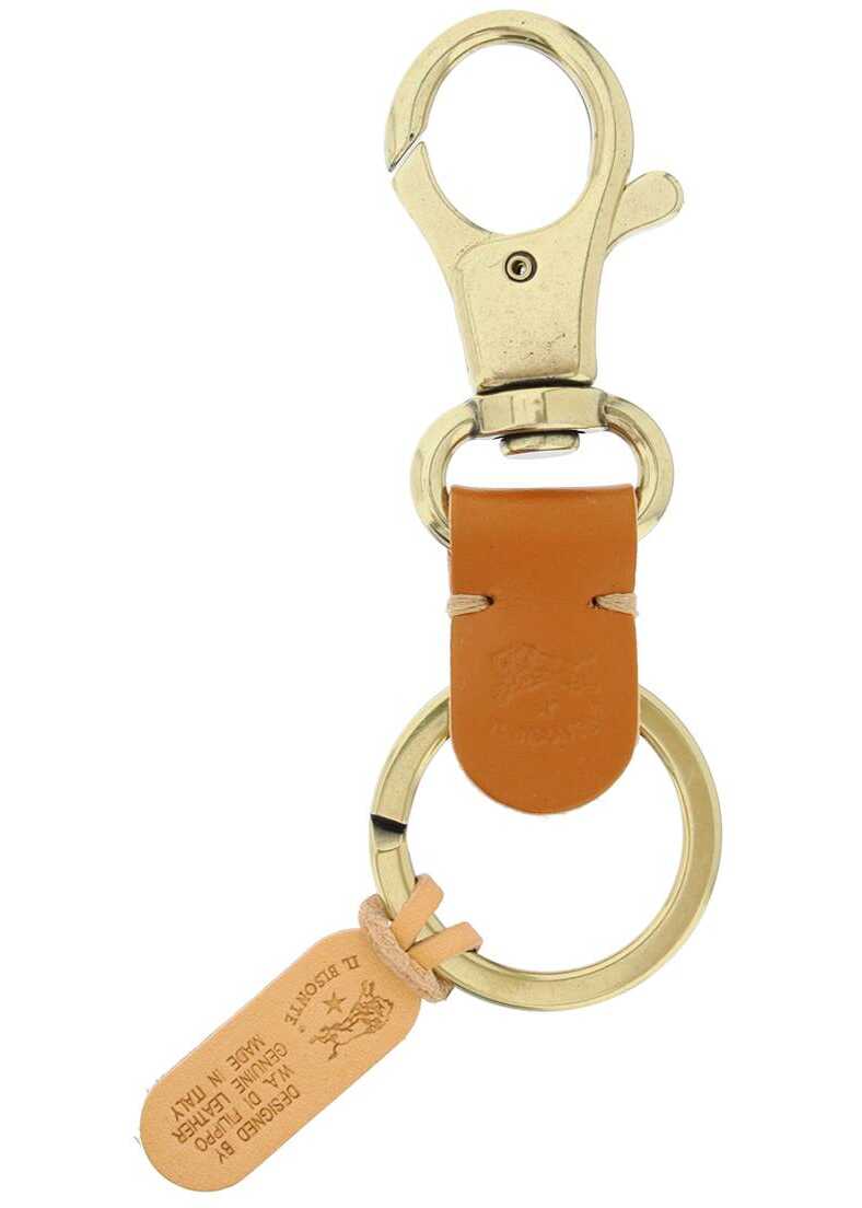 IL BISONTE Key Ring With Clasp CARAMEL image