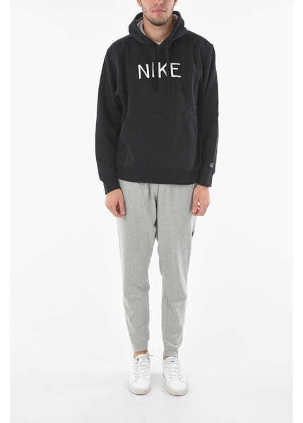 Bluze de trening Nike Embroidered Logo Fleece Cotton Hoodie Black Barbati (BM 9320291) 4