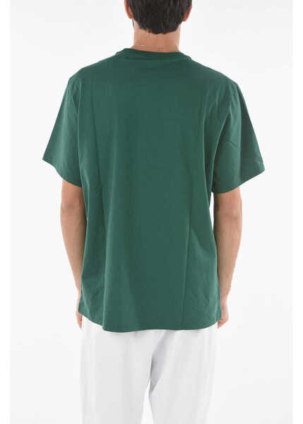 Tricouri Converse All Star Front Logo-Printed Crew-Neck T-Shirt Green Barbati (BM 9320321) 2