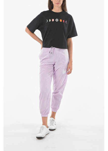 Pantaloni de trening Nike Solid Color Nylon Loose Fit Joggers Violet Femei (BM 9320405) 4