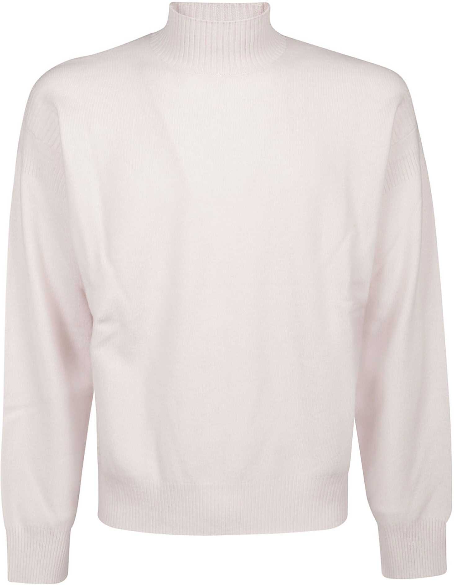 Ermenegildo Zegna Cashmere Blend Mock Neck Jumper Beige