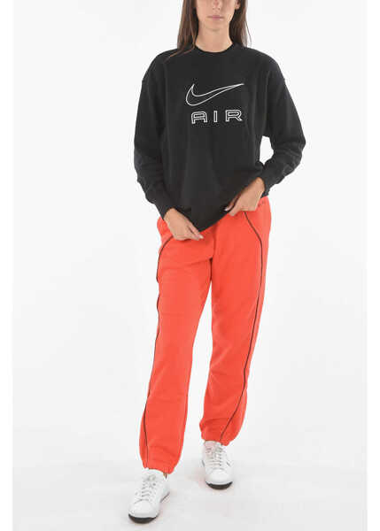 Bluze de trening Nike Air Contrasting Embroidered Crewneck Sweatshirt Black Femei (BM 9321083) 4