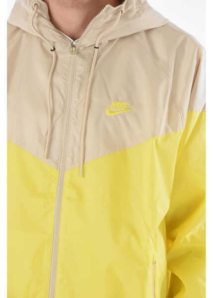 Jachete Nike Ultra Lightweight Two-Tone Windbreaker With Hood Beige Barbati (BM 9321086) 2