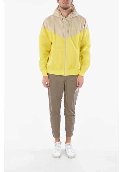 Jachete Nike Ultra Lightweight Two-Tone Windbreaker With Hood Beige Barbati (BM 9321086) 3