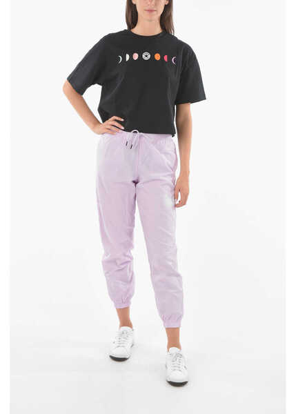 Tricouri Converse All Star Chuck Taylor Crew-Neck Crystal Energy Cropped T-Shi Black Femei (BM 9321311) 4