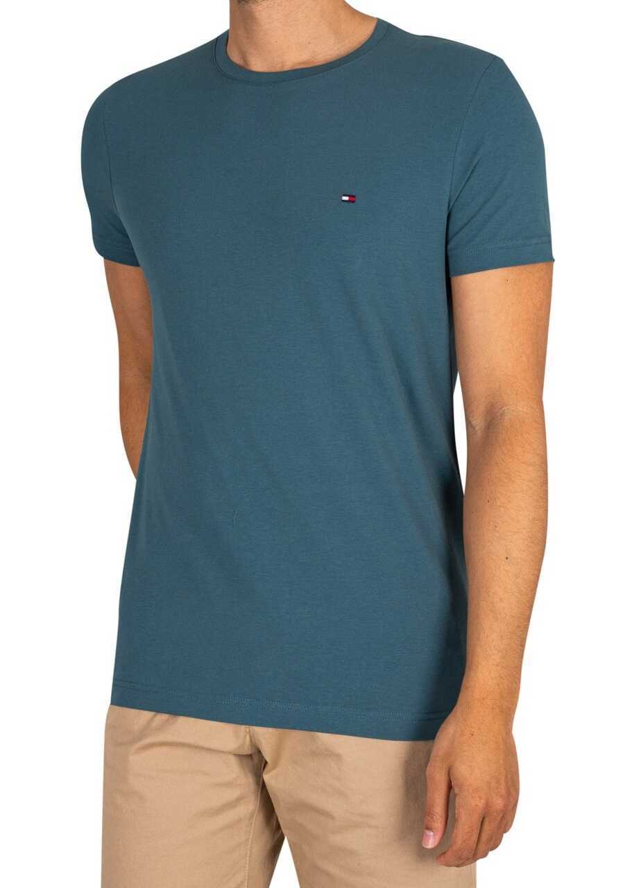 Tricouri Tommy Hilfiger EXTRA SLIM FIT T-SHIRT Blue Barbati (BM 9321731) 2