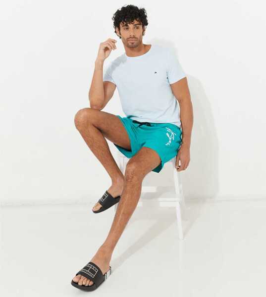 Tricouri Tommy Hilfiger EXTRA SLIM FIT T-SHIRT Blue Barbati (BM 9321734) 4