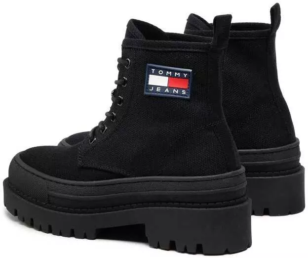 Ghete Tommy Hilfiger JEANS FOXING BOOT Black Femei (BM 9321854) 3
