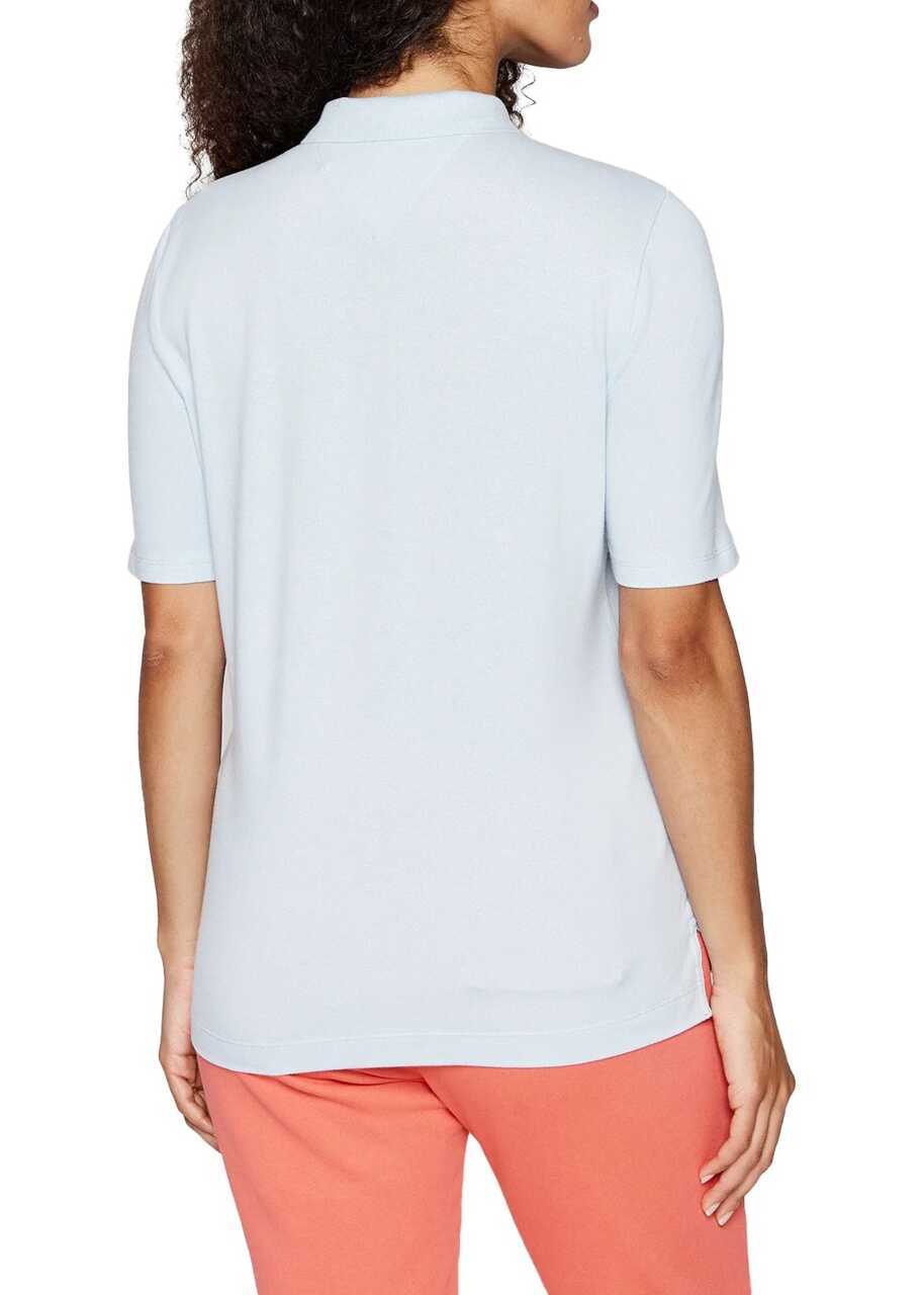 Tricouri Polo Tommy Hilfiger SIGNATURE PLACKET PIQUE POLO Blue Femei (BM 9322025) 3