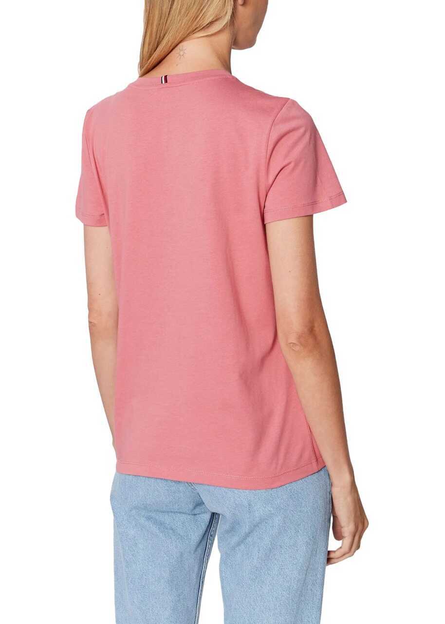 Tricouri Tommy Hilfiger Tricou dama semnatura grafica Pink Femei (BM 9322046) 3