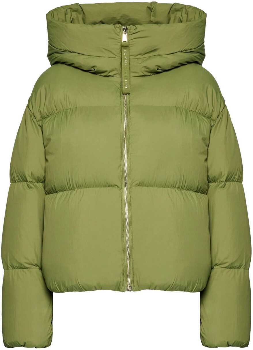 gray Split stand Geci Tommy Hilfiger DOWN-FILLED RELAXED PUFFER JACKET Green Femei  (BM9322070) - Boutique Mall Romania